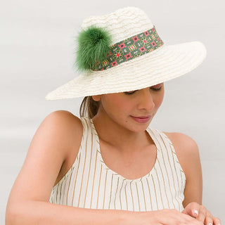 Tarpon- Sun hat with Patola silk hatband