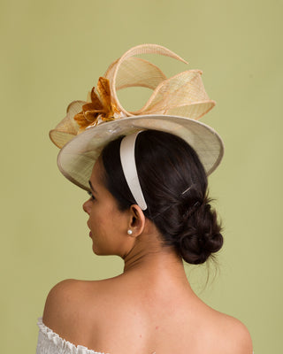 Floral Derby Fascinator Headband (Crest Line)