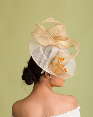 Floral Derby Fascinator Headband (Crest Line)