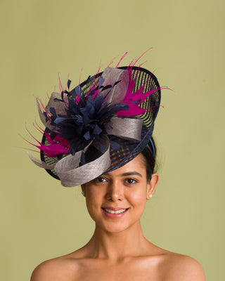 Fascinator For Derby Navy And Blush (Chic Collective)