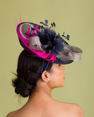 Fascinator For Derby Navy And Blush (Chic Collective)