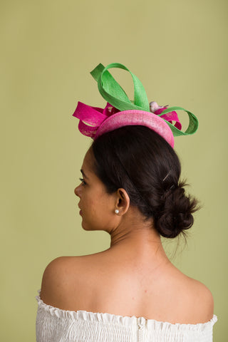 Oaks Day Fascinator (Pink Grace)
