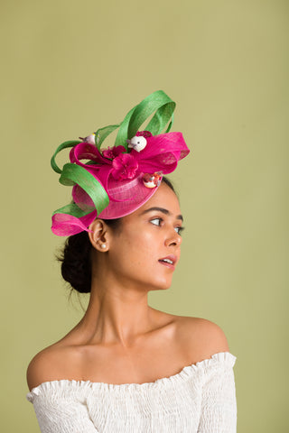 Oaks Day Fascinator (Pink Grace)