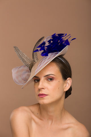 Erica- multi colored fascinator with feathers to match different outfits