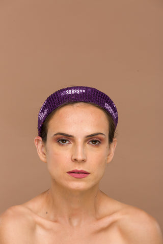 Clovia- purple cocktail headband perfect for evening outings