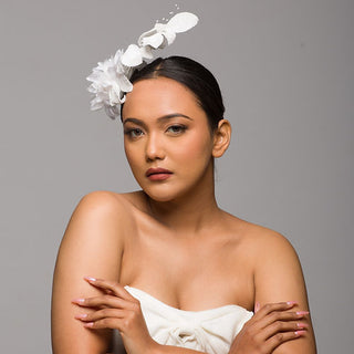 Katerine- floating minimal bridal headpiece