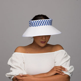 Tang - rollable chic white visor sun hat