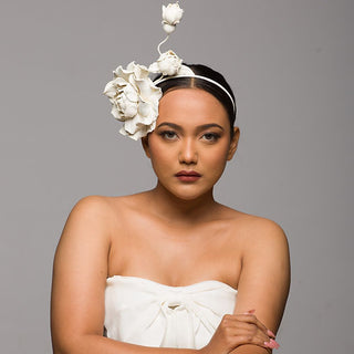 Angela- modern leather bridal headband