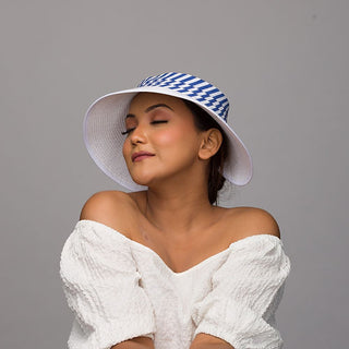 Tang - rollable chic white visor sun hat