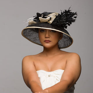 Black Manon- contemporary head-turner derby hat