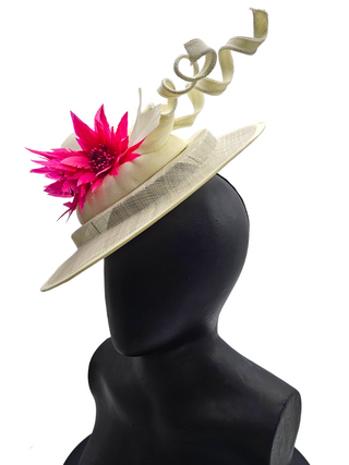 Beige fascinator