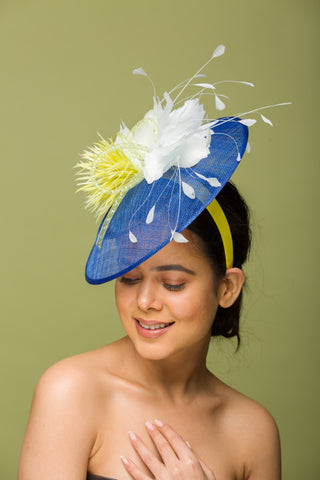 Cobalt blue hat fascinator