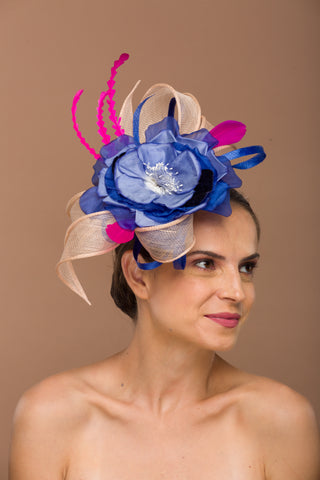 Floral Fascinator for Brunch, kentucky derby, melbourne cup victoria, kings cup, dubai race