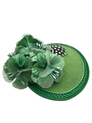 Green fascinator young girls