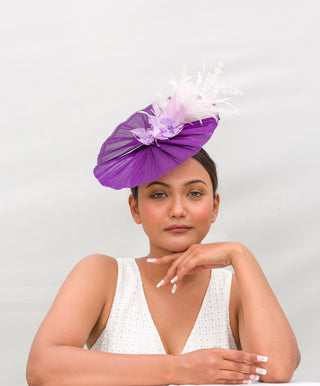 Melbourne Cup Derby Fascinator Purple and Lilac