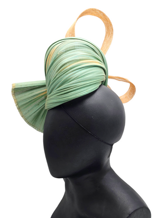 Seraphina- turban inspired fascinator with twirls