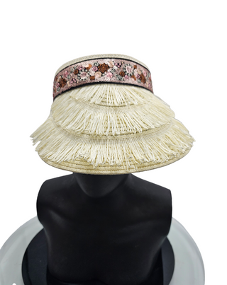 Eloise-Ivory chic versatile sun visor