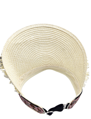 Eloise-Ivory chic versatile sun visor