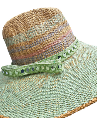 Harper- Green travel friendly embroidered hat