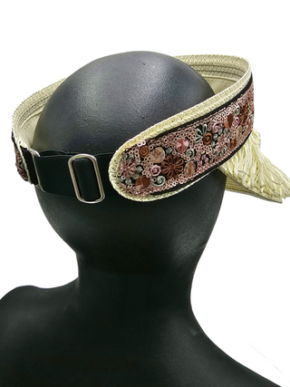 Eloise-Ivory chic versatile sun visor