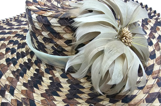 Dorado - Mixed straw sun hat and a stylish hatband