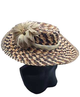 Dorado - Mixed straw sun hat and a stylish hatband