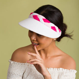 water absorbent white sun visor