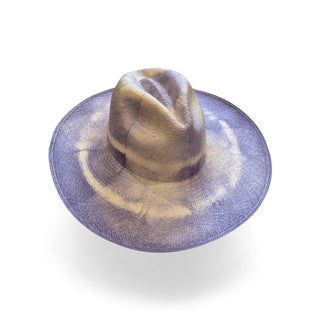 Lavender Mist Hand-Dyed Straw Sun Hat – Wide Brim Resort Hat for Women