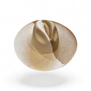 Ivory Sand Dual-Tone Straw Sun Hat – Wide Brim Luxury Summer Hat for Women