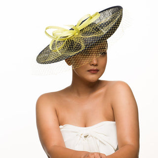 Yellow Fascinator Melbourne cup