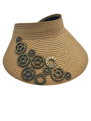 aesthetic sun hat visor khakhi brown