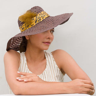 animal print sun hat