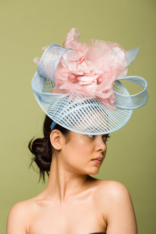 aqua blue fascinator