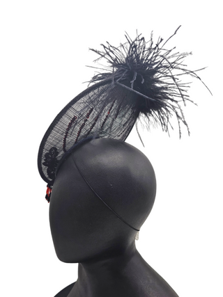 black fascinator kentucky derby