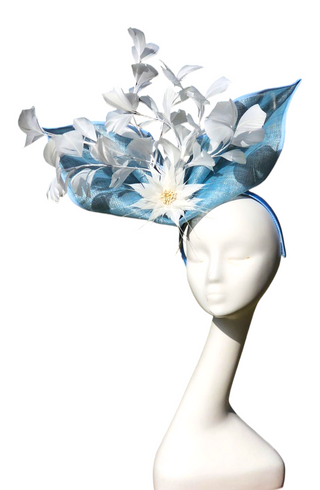 blue fascinators