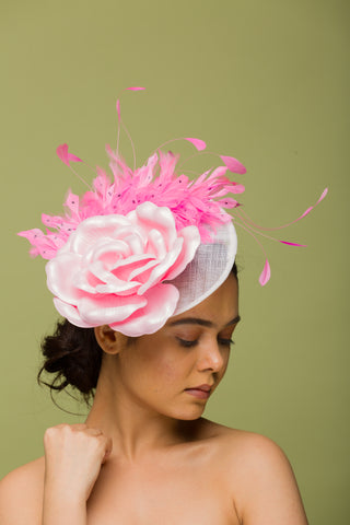 bright pink derby hat