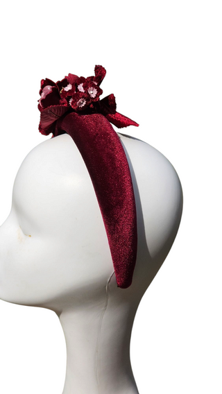 burgandy fascinator derby