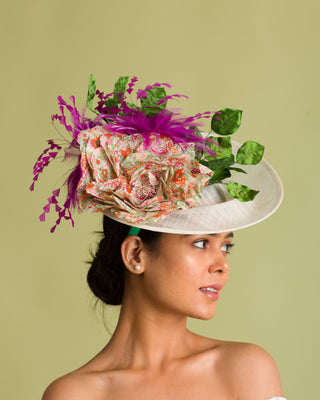 cream fascinator for kentucky derby