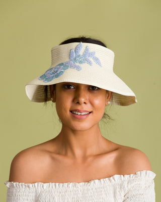 cream sun hat visor