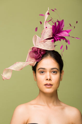 derby beige fascinator