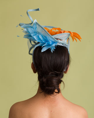 derby fascinator for blue dress