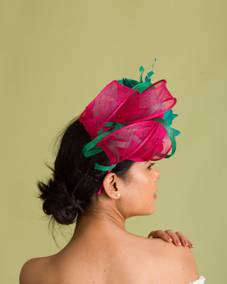derby fascinator for floral dress