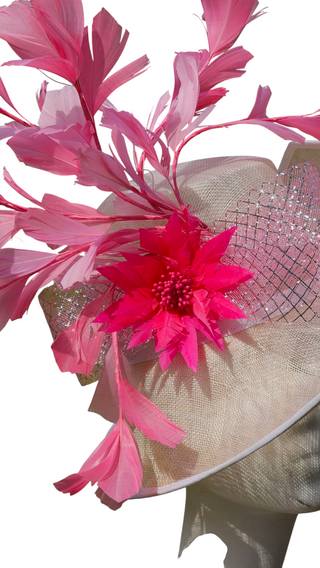 derby fascinator pink