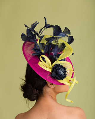 derby hat fascinator for solid outfit