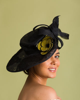 derby hat for golden yellow dress
