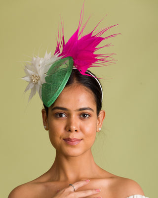 derby hat for pink clutch nude silver heels