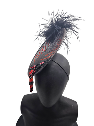 embroidered fascinator