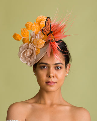 fascinator for peach dress
