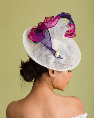 fascinator for purple dress floral