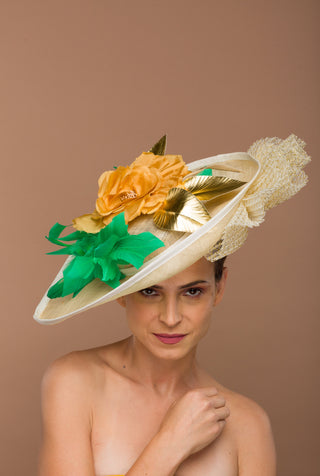 gold fascinator